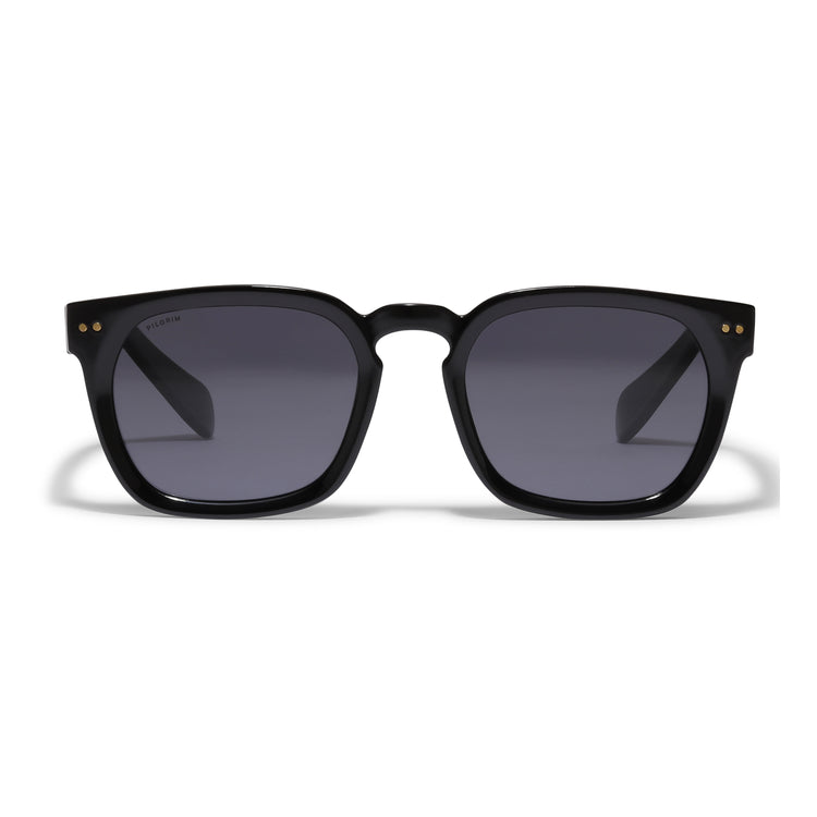 Pilgrim ELETTRA recycelte ikonische Retro-Sonnenbrille schwarz Blitzverkäufe