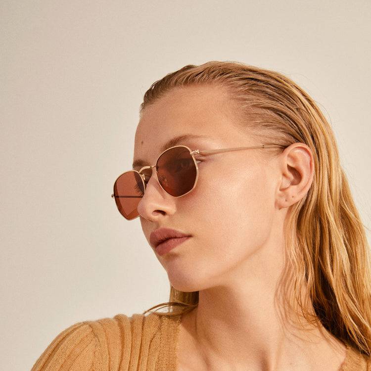 Pilgrim RYLAN Sonnenbrille Orange/Gold Schlussverkauf