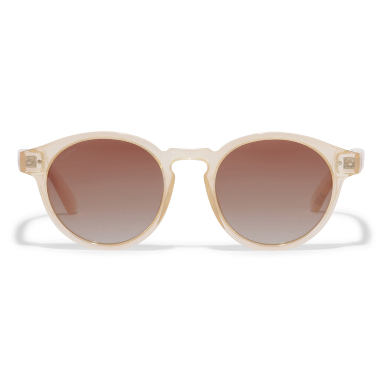 Pilgrim KYRIE klassische runde Sonnenbrille hellbeige Outlet