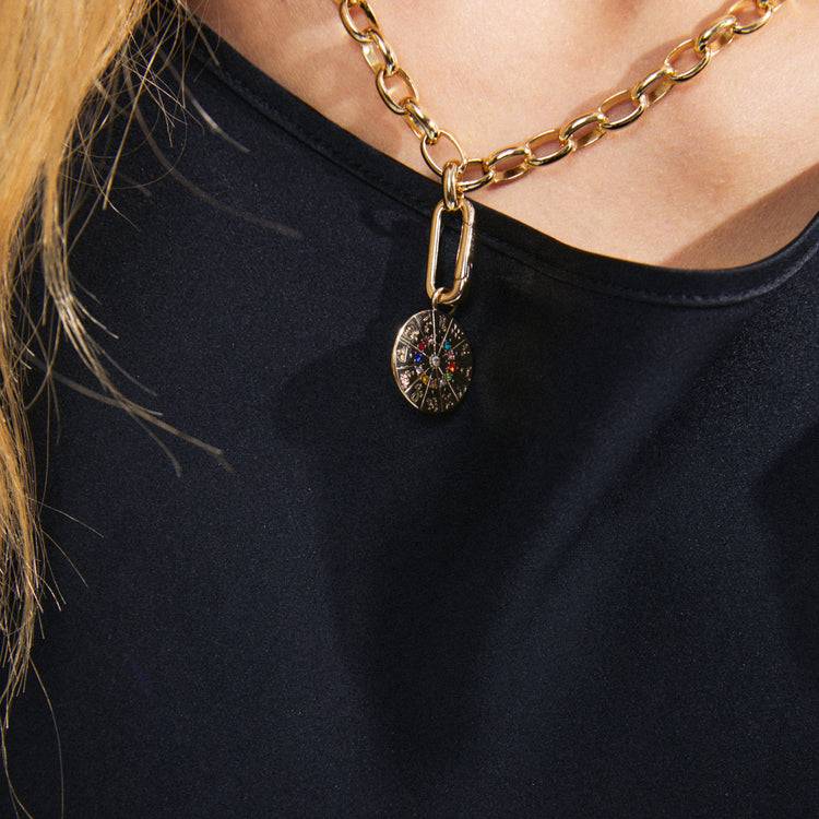 Pilgrim CHARM recycelter Horoskop-Anhänger, vergoldet im Angebot