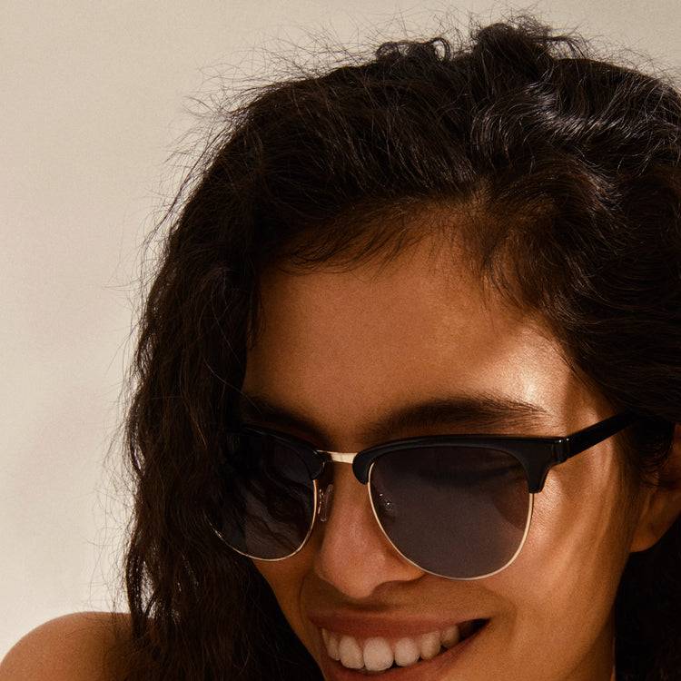 Pilgrim CHARLIE Sonnenbrille Schwarz/Gold Auslauf
