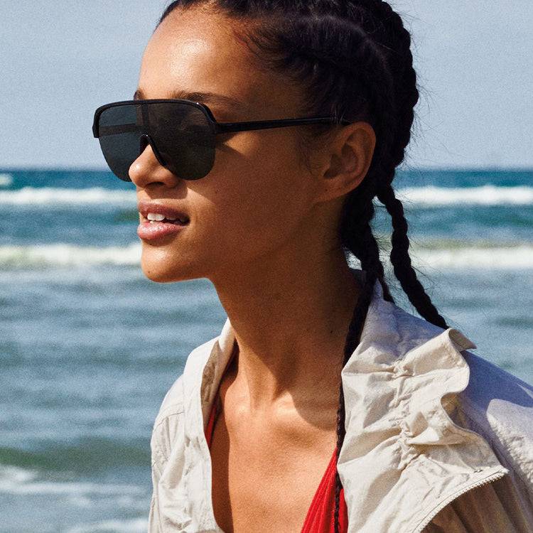 Pilgrim BINNIE Shield Sonnenbrille schwarz Outlet