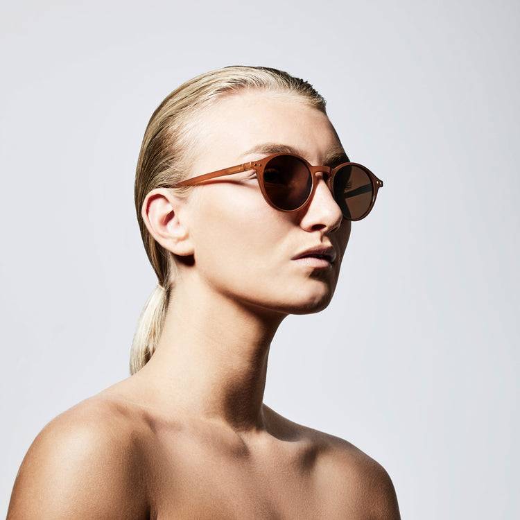 Pilgrim ROXANNE klassische runde Sonnenbrille, braun Hotsell
