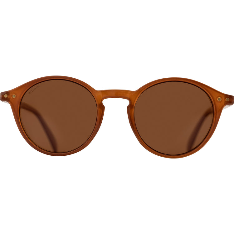 Pilgrim ROXANNE klassische runde Sonnenbrille, braun Hotsell