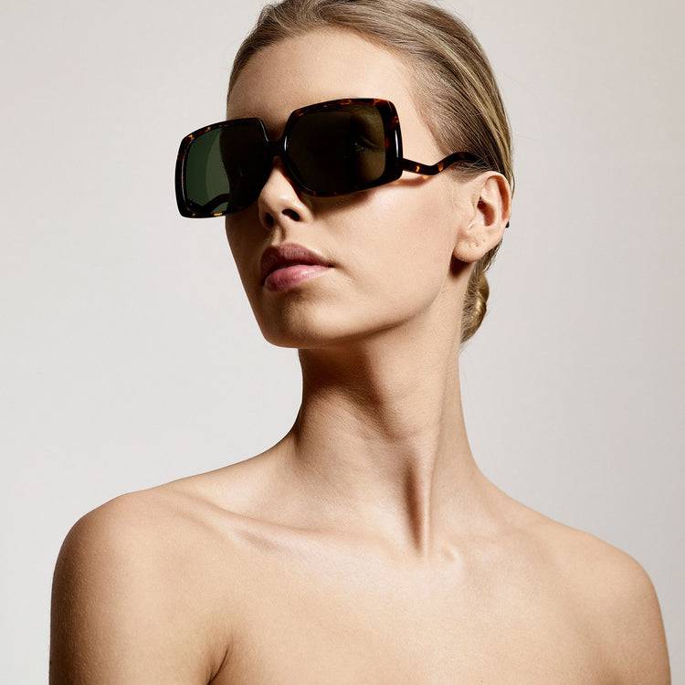 Pilgrim ELLEN oversized Retro-Sonnenbrille, Schildpatt Schlussverkauf