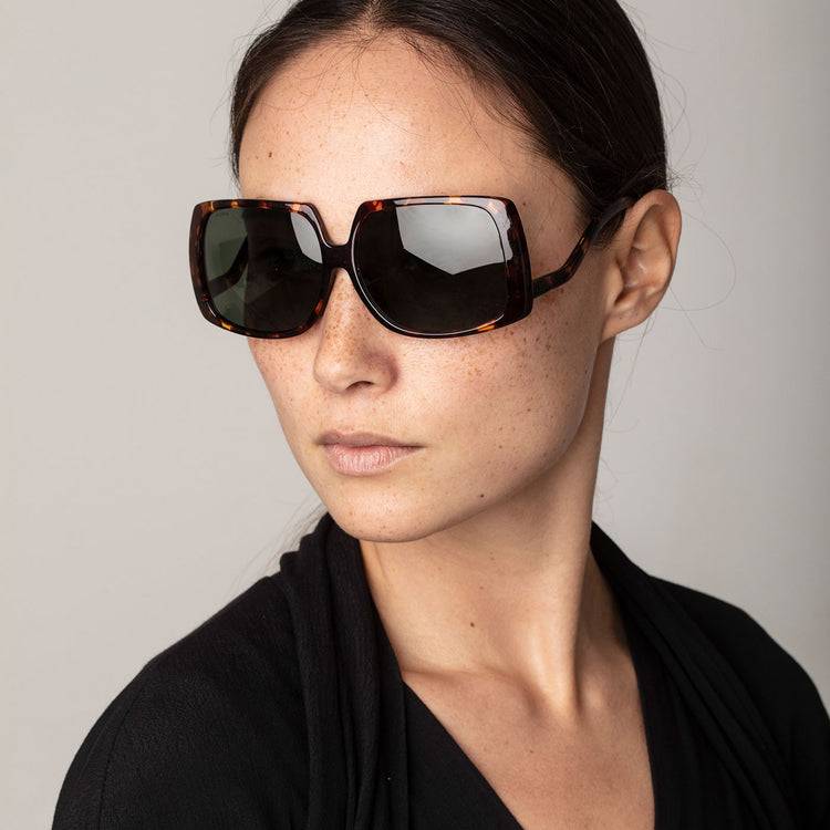 Pilgrim ELLEN oversized Retro-Sonnenbrille, Schildpatt Schlussverkauf