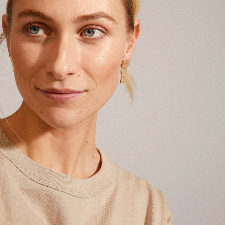 Pilgrim KLAUDIA recycelte Ohrringe vergoldet Hotsell