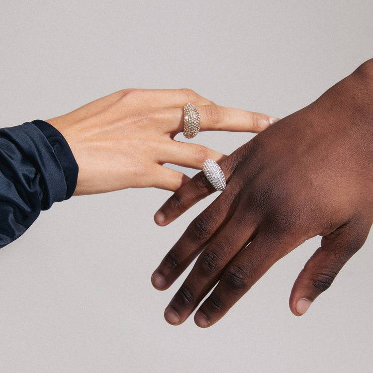 Pilgrim FOCUS recycelte Kristall Ring vergoldet Outlet