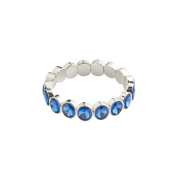 Pilgrim CALLIE Kristallarmband, blau/versilbert