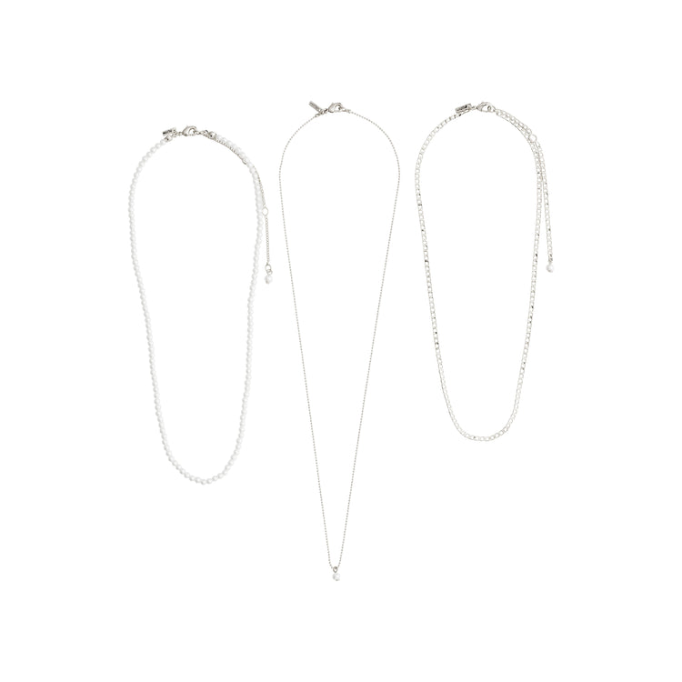 Pilgrim BAKER Halskette 3-in-1-Set, versilbert im Angebot