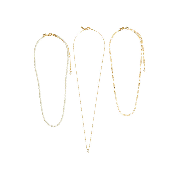 Pilgrim BAKER Halskette 3-in-1-Set, vergoldet Schlussverkauf