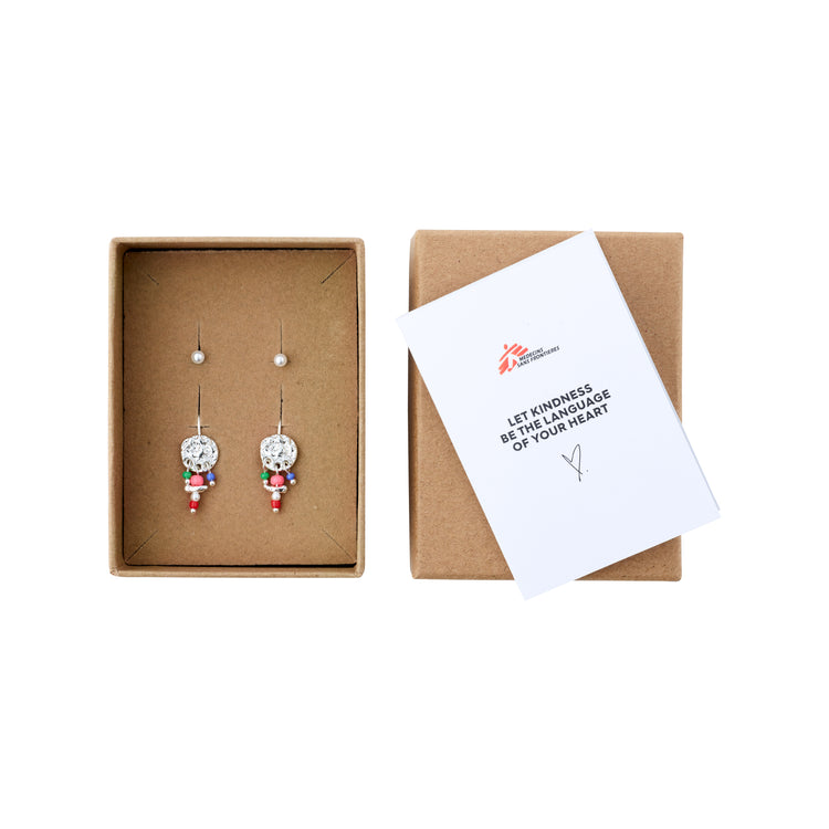 Pilgrim MSF recycelte Ohrringe 2-in-1-Set versilbert Meist gekauft