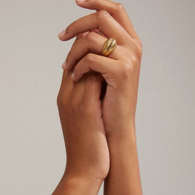 Pilgrim XENA recycelter Ring, vergoldet Online