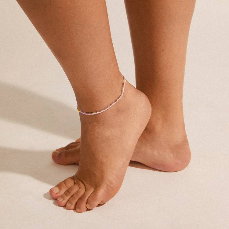 Pilgrim PALOMA Fußkettchen, 2-in-1-Set, violett und vergoldet Blitzverkäufe