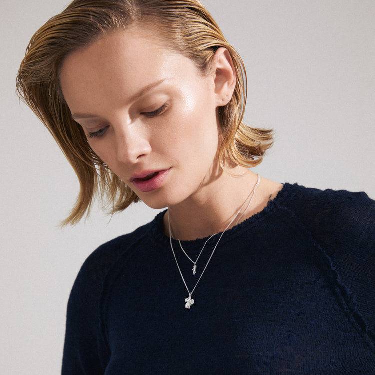 Pilgrim ZHURI recycelte Halskette, 2-in-1-Set versilbert Sonderangebot der Fabrik