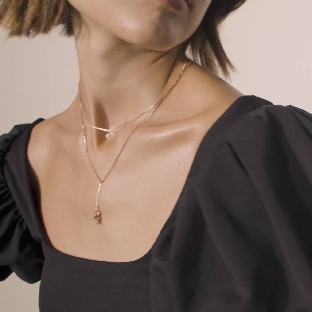 Pilgrim JOLENE recycelte Halskette, mit Roségold platt Großer Ausverkauf