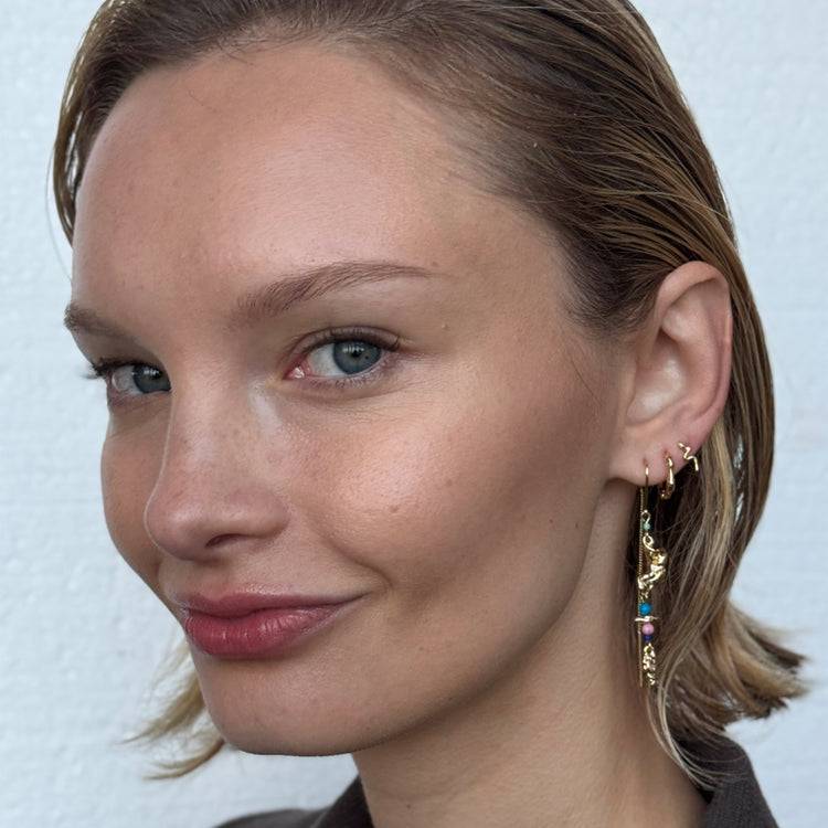 Pilgrim SELENE recycelter, einzelner Ohrring vergoldet Riesige Ersparnisse