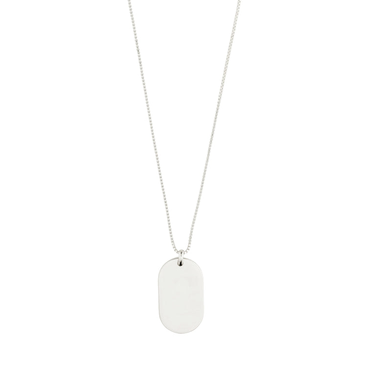 Pilgrim RESTORATION Dog-Tag-Halskette versilbert Tiefpreis