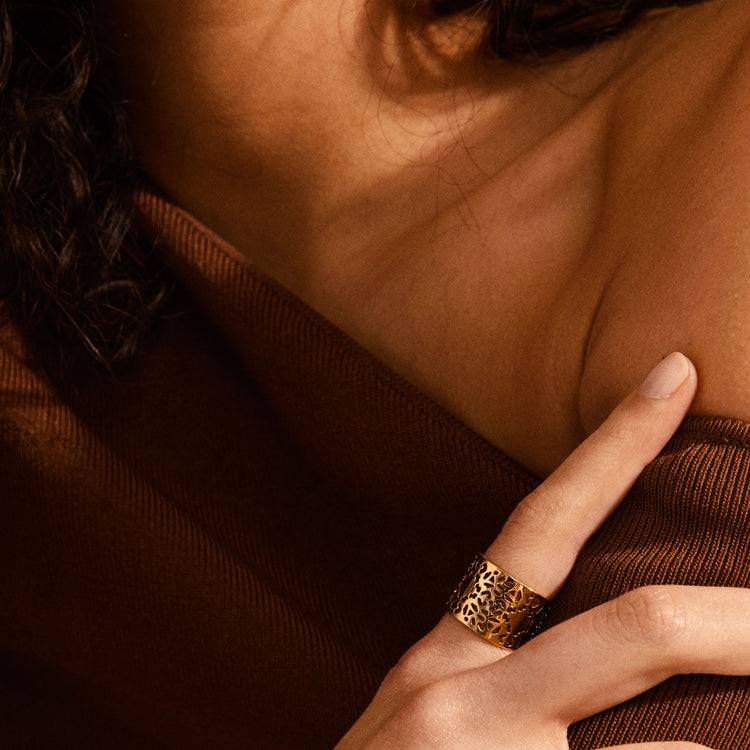 Pilgrim CAROL breiter Ring mit roségold plattiert Zeitbegrenzte Promotion