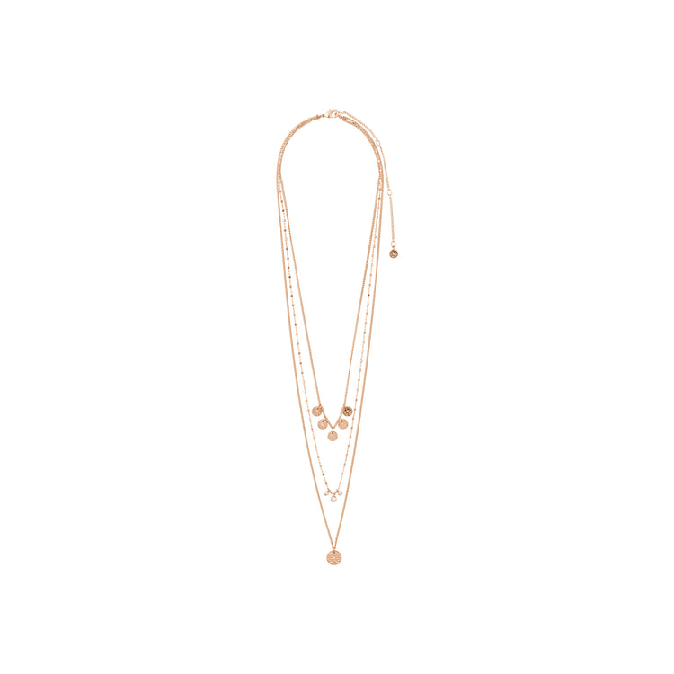 Pilgrim CAROL layered Halskette, 3 in einem mit roségold plattiert Nur für heute