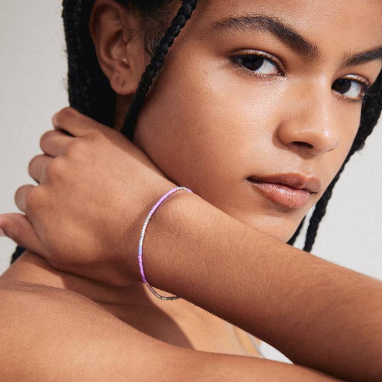 Pilgrim ALISON Armband, lila, versilbert Günstiger Verkauf
