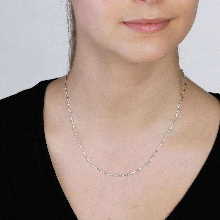 Pilgrim DEVA recycelte Halskette, versilbert Clearance-Verkauf