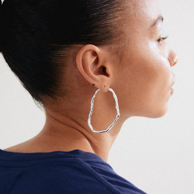 Pilgrim LIGHT recycelte Mega-Hoops versilbert Online