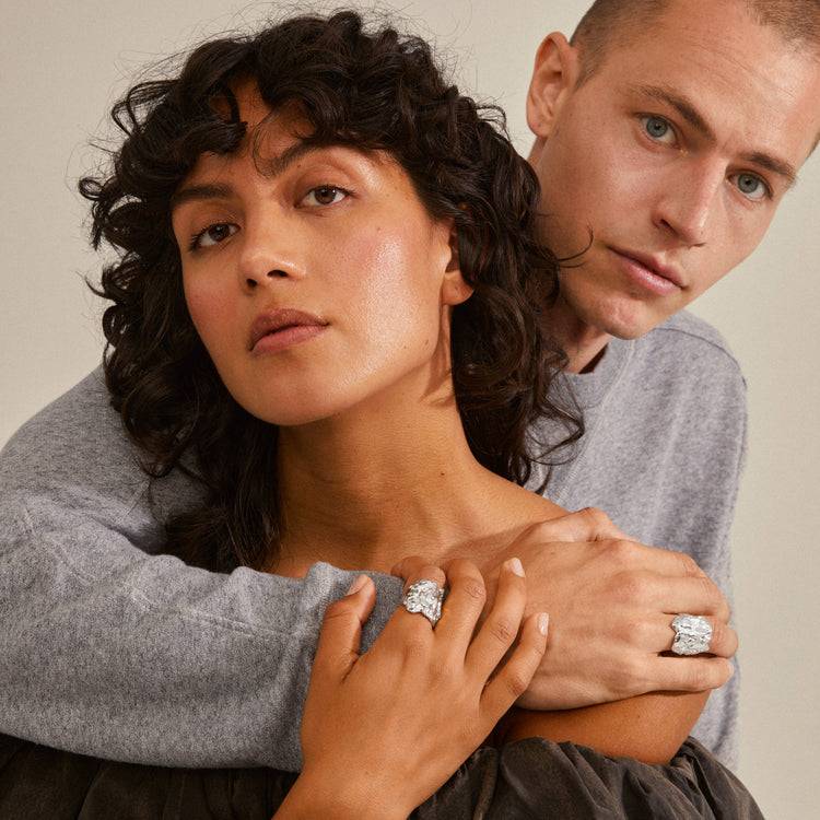 Pilgrim ORAH recycelter Ring versilbert Cyber Monday