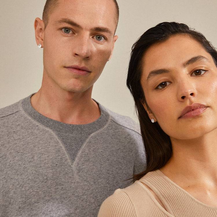 Pilgrim OPAL recycelte Muschelohrringe versilbert Top Angebot