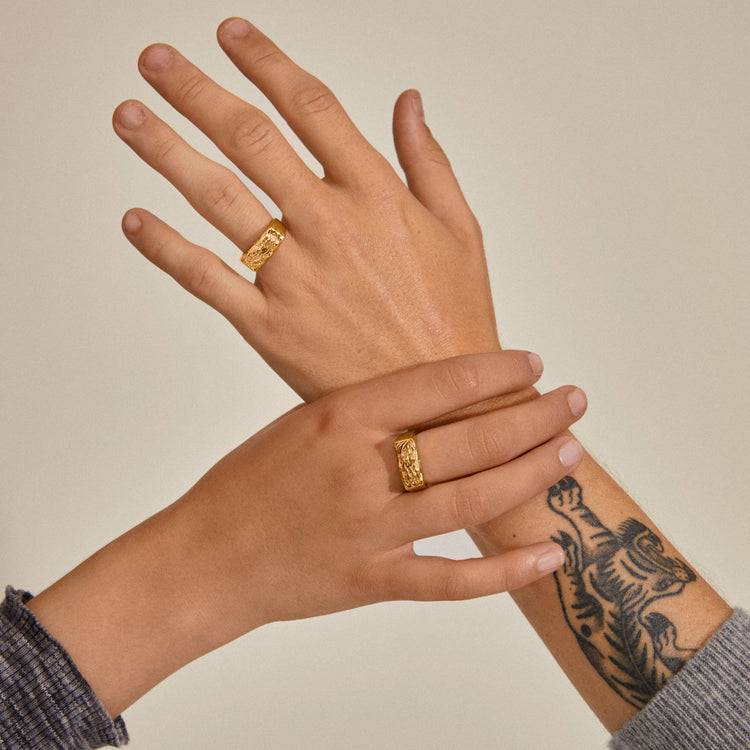 Pilgrim STAR recycelter Ring vergoldet Bis zu 50% Rabatt