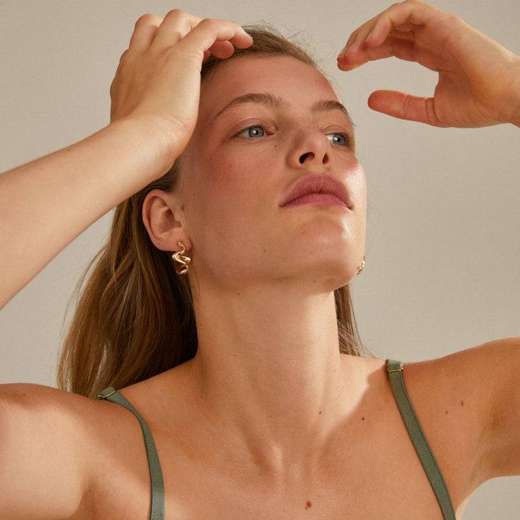 Pilgrim MOON recycelte Hoops vergoldet Schlussverkauf