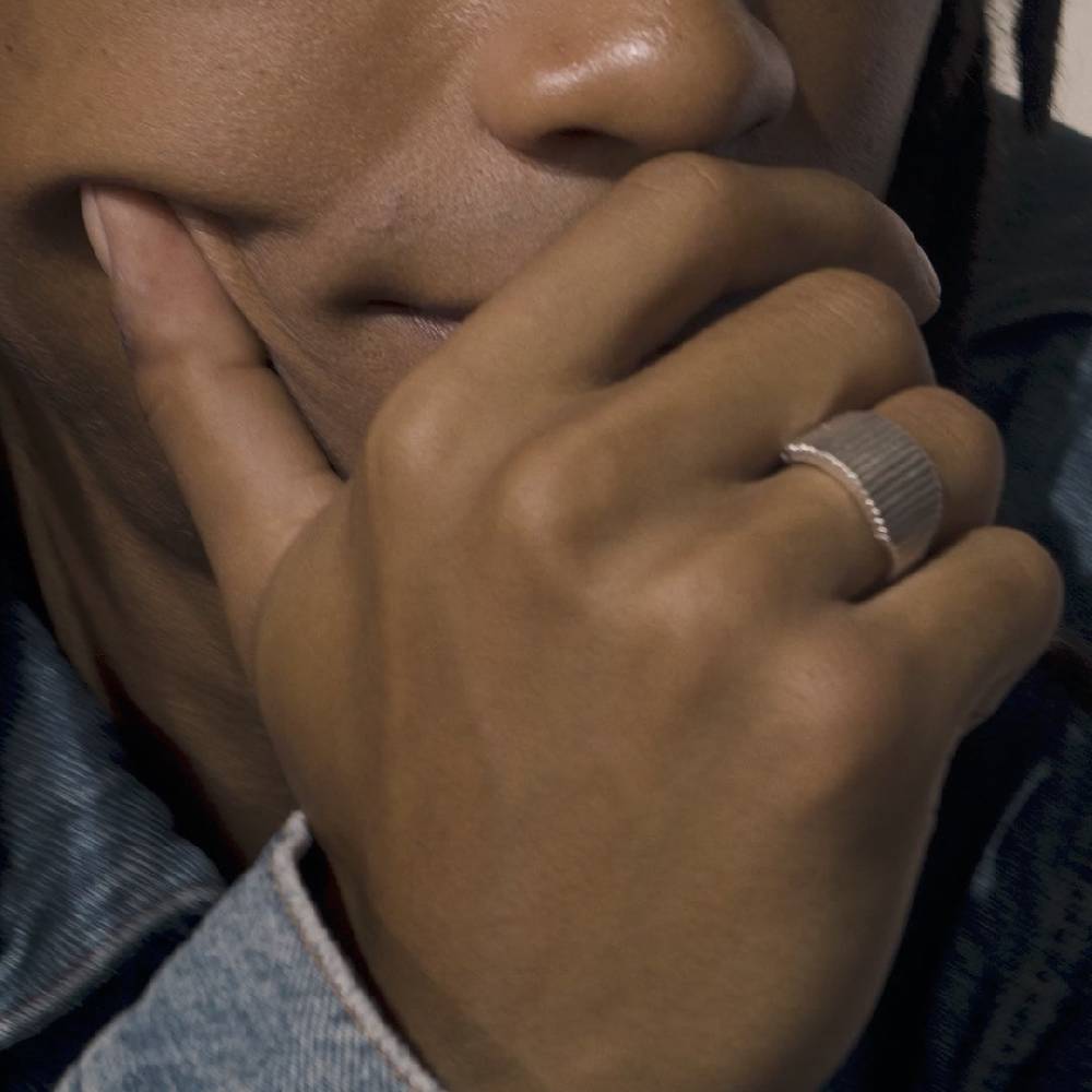 Pilgrim JEMMA Ring mit viereckigem Siegel, versilbert Lagerräumung