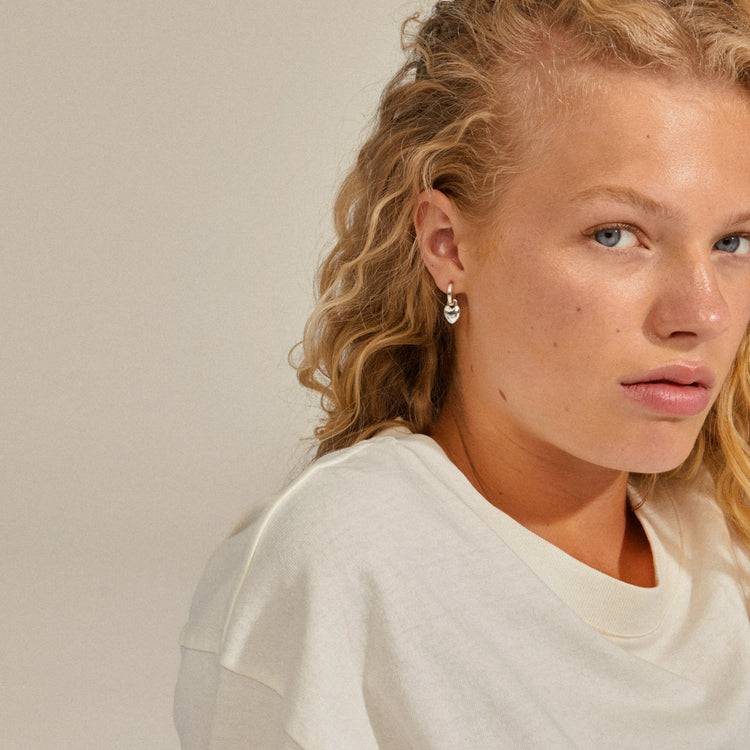 Pilgrim SOPHIA recycelte Herz-Hoops versilbert Wochenangebot