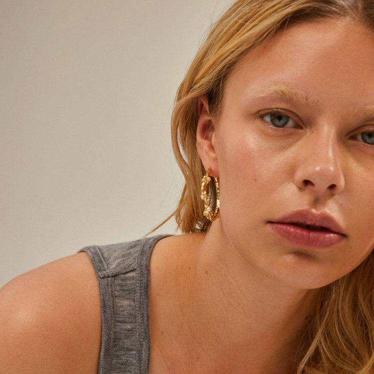 Pilgrim RAELYNN recycelte Hoops vergoldet Nur noch ein Tag übrig