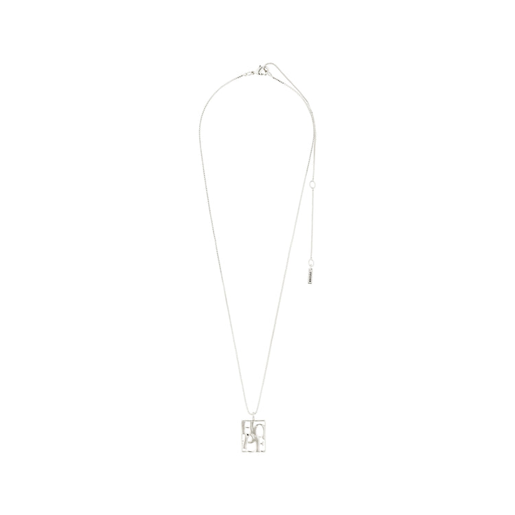 Pilgrim LOVE TAG, recycelte HOPE Halskette versilbert zollfrei
