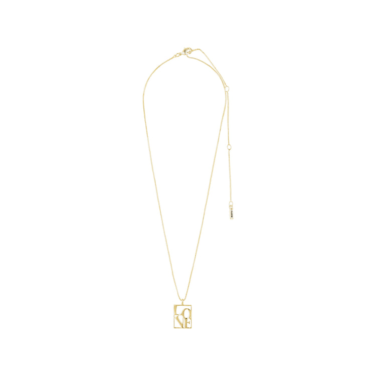 Pilgrim LOVE TAG, recycelte LOVE Halskette vergoldet Outlet
