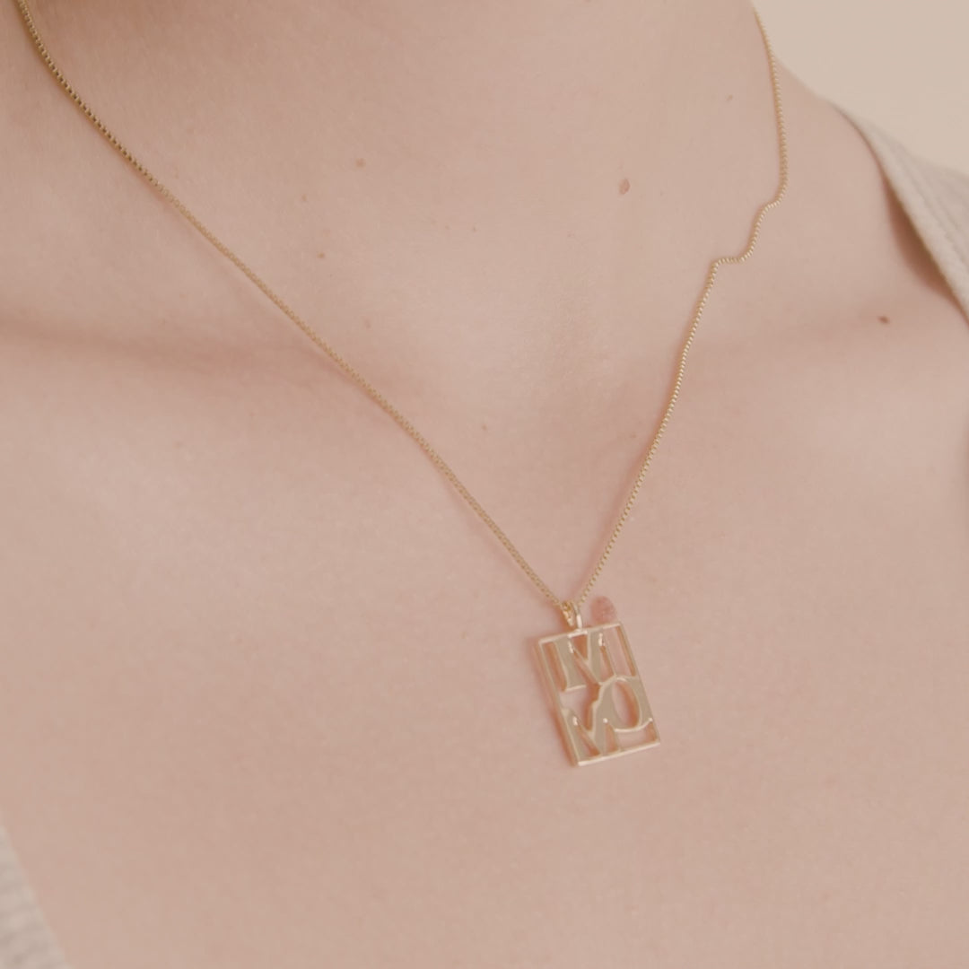 Pilgrim LOVE TAG, recycelte MOM Halskette vergoldet Auslauf