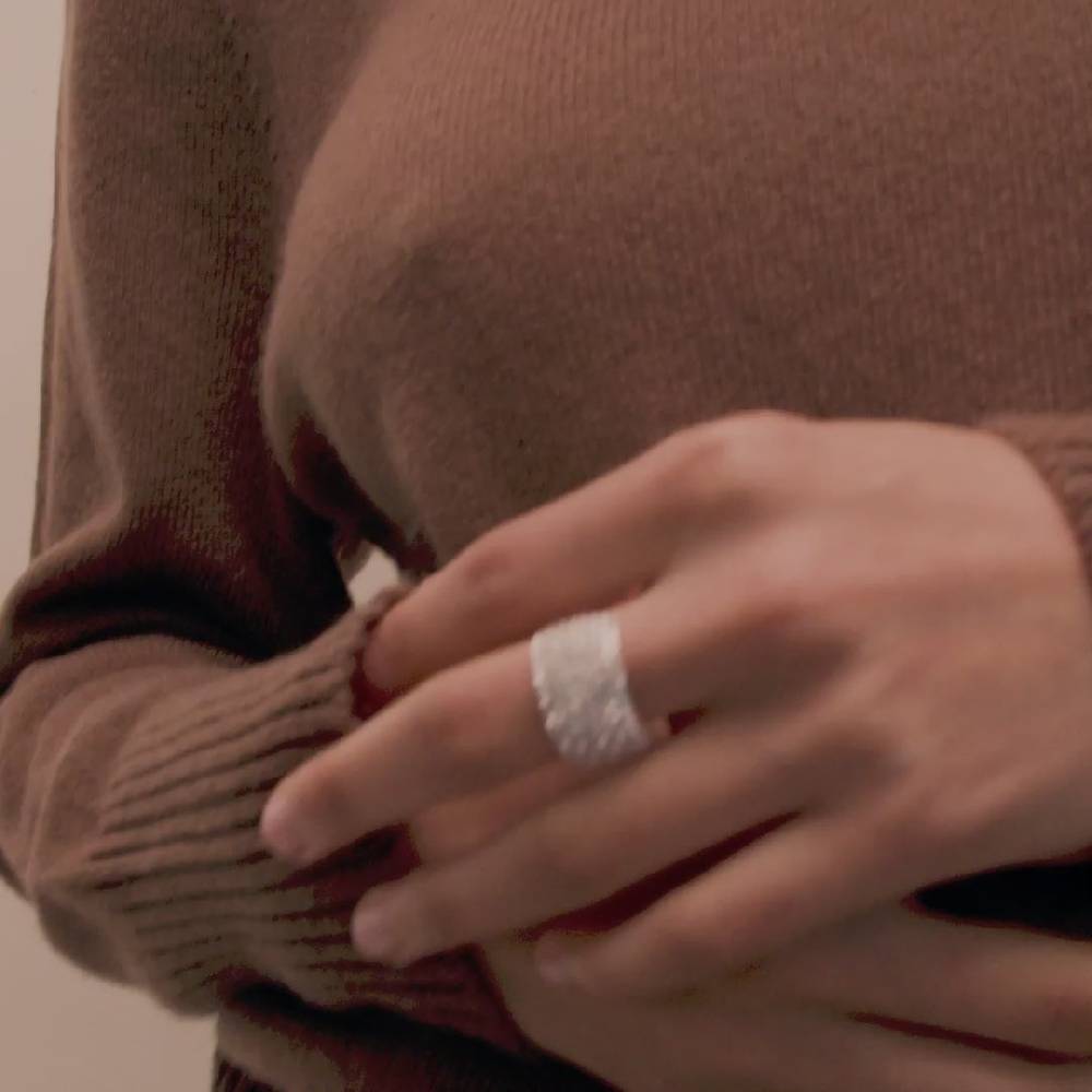 Pilgrim ASPEN recycelte Kristall Ring versilbert Limitierter Zeitrabatt