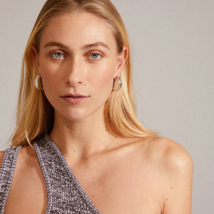 Pilgrim JULITA recycelte Creolen versilbert Fabrikpreis