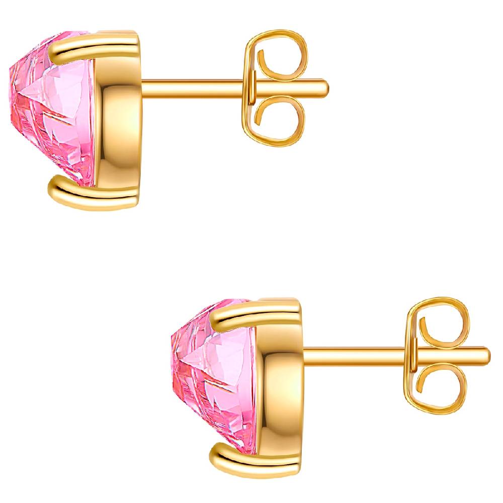 Rafaela Donata Ohrstecker Sterling Silber gelbgold Zirkonia rosa Angebote