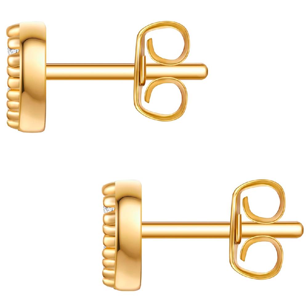 Rafaela Donata Ohrstecker Sterling Silber gelbgold Zirkonia weiß im Angebot