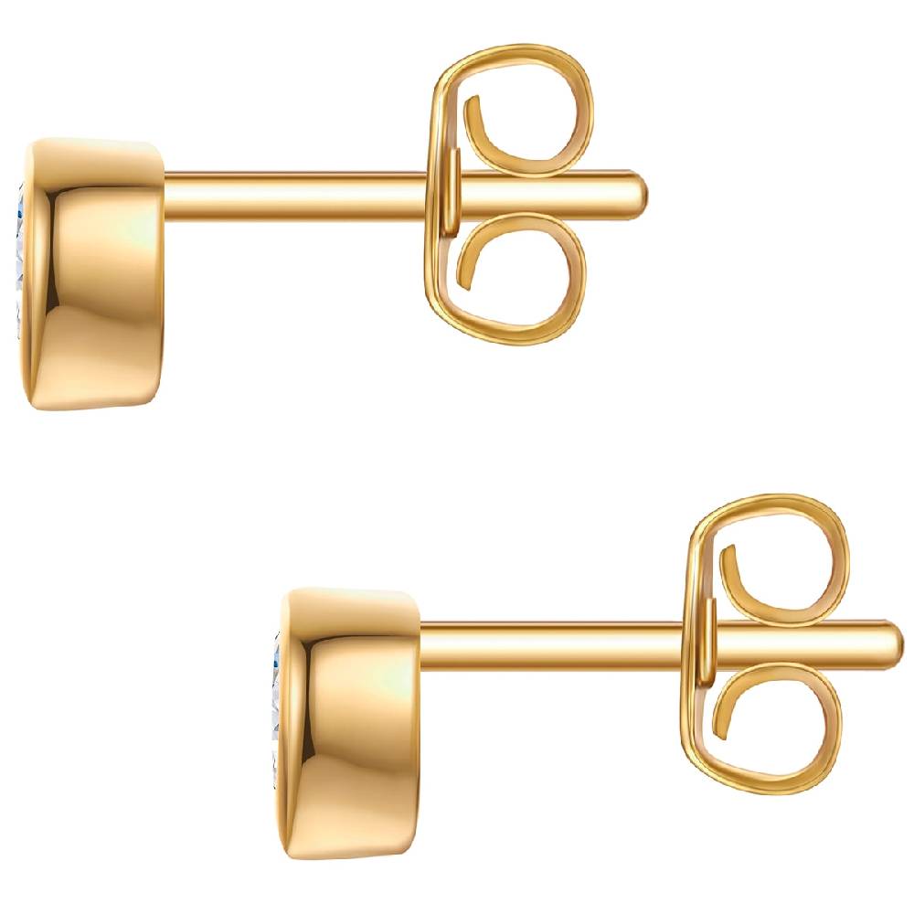 Rafaela Donata Ohrstecker Sterling Silber gelbgold Zirkonia weiß im Angebot