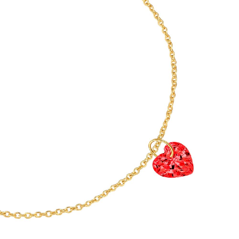 Rafaela Donata Armband Sterling Silber gelbgold Zirkonia rot Auslauf
