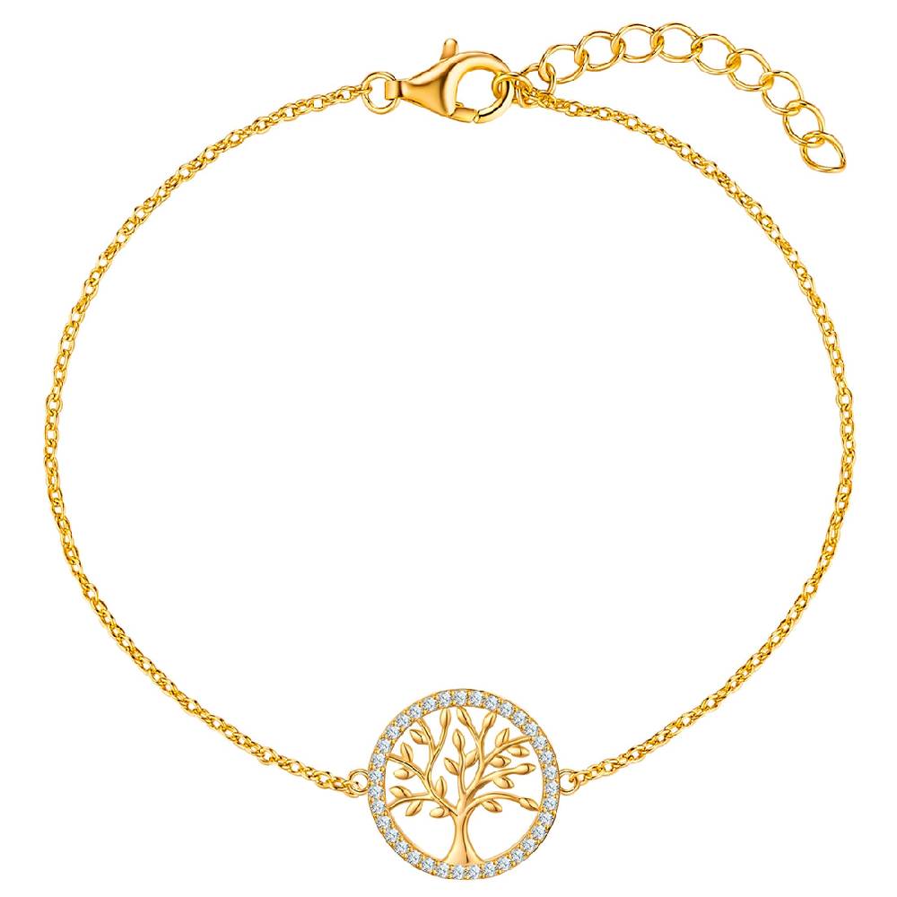 Rafaela Donata Armband Sterling Silber gelbgold Zirkonia weiß