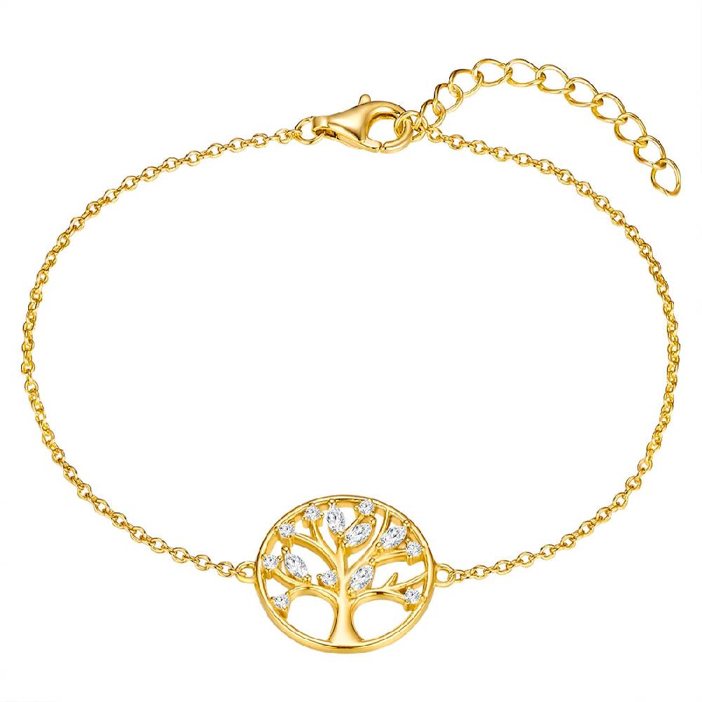 Rafaela Donata Armband Sterling Silber gelbgold Zirkonia weiß