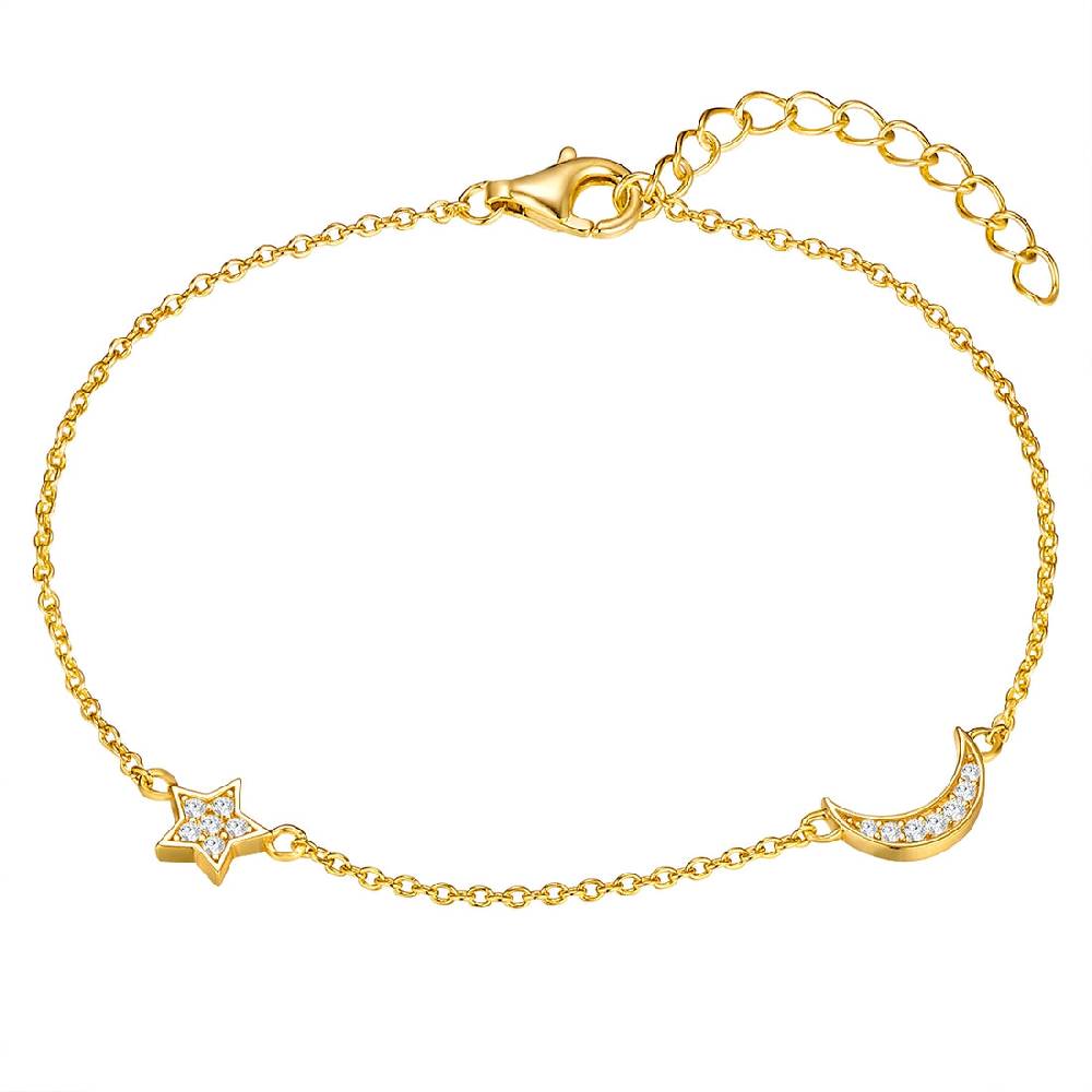 Rafaela Donata Armband Sterling Silber gelbgold Zirkonia weiß