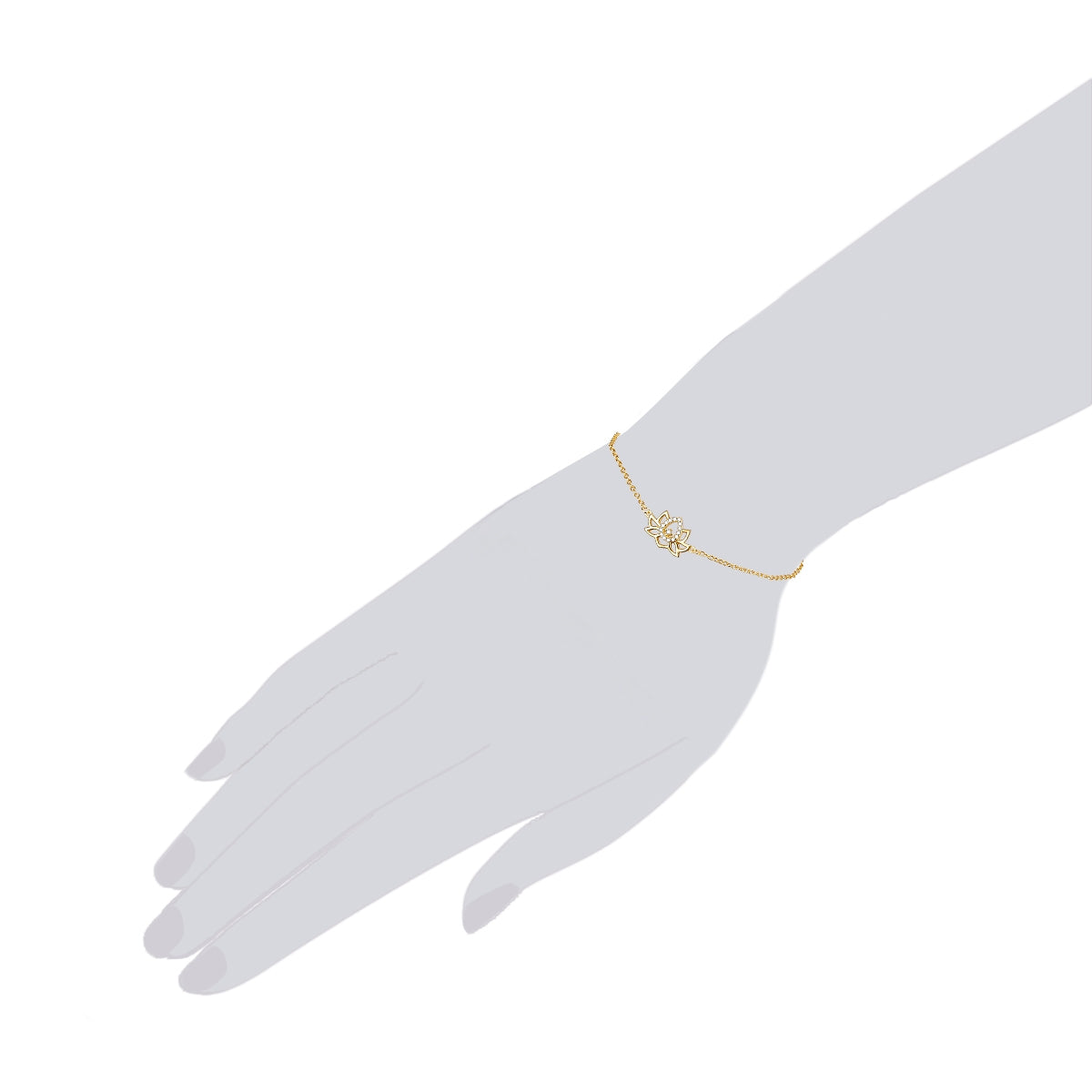 Rafaela Donata Armband Sterling Silber gelbgold Zirkonia weiß Auslauf