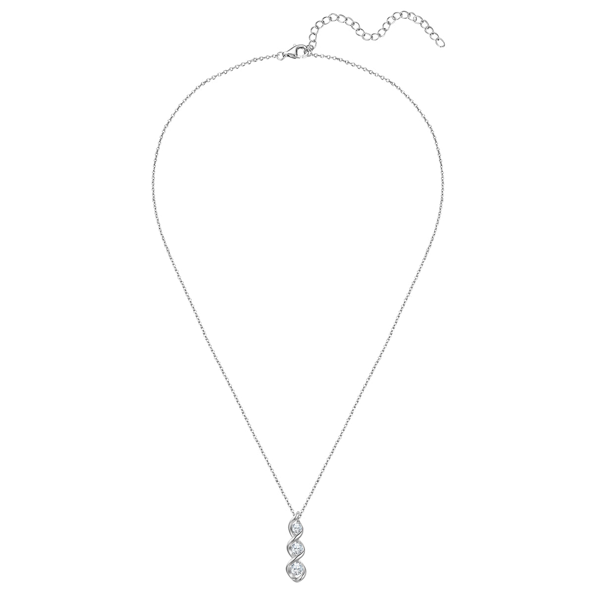 Rafaela Donata Kette mit Anhänger Sterling Silber Zirkonia weiß im Angebot