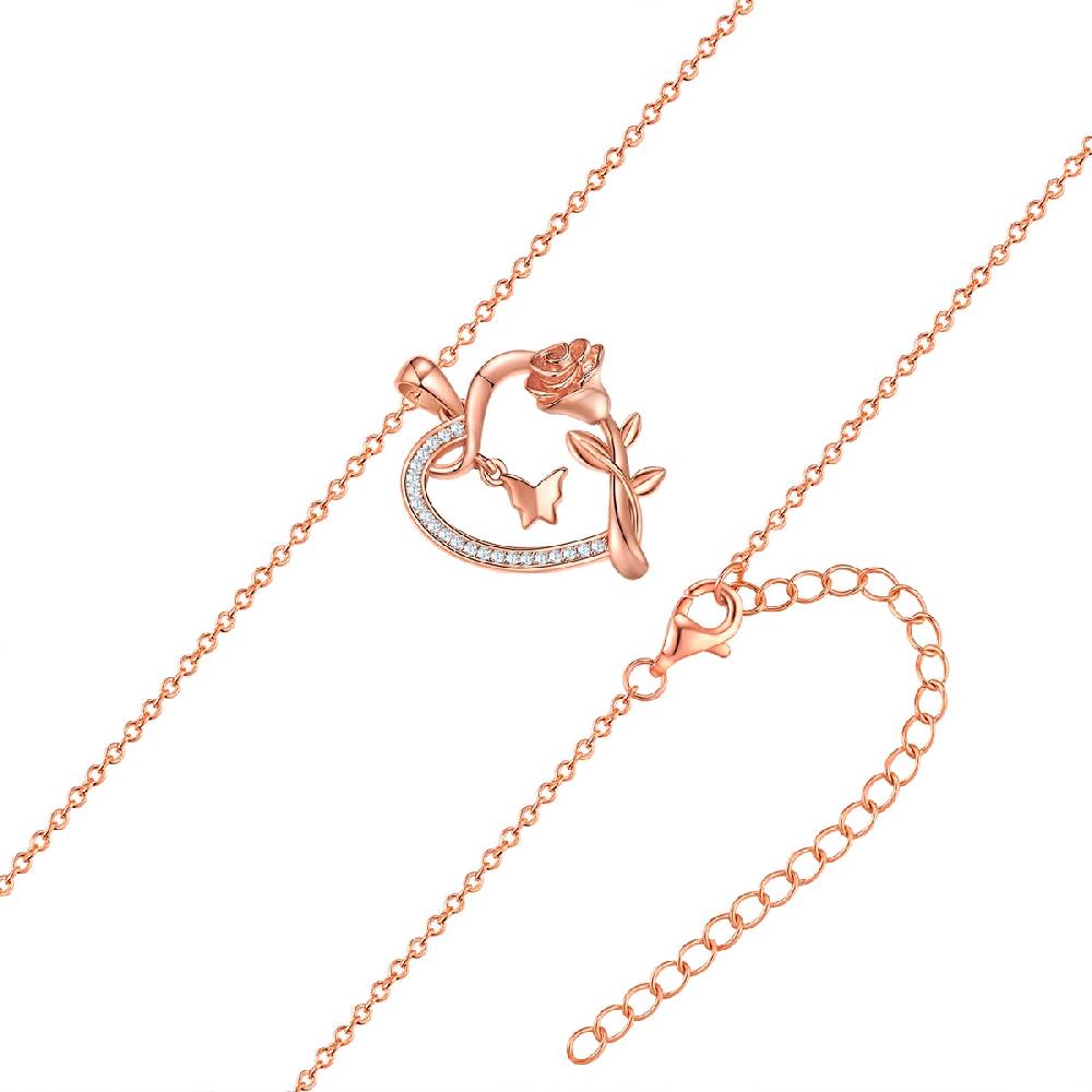 Rafaela Donata Kette mit Anhänger Sterling Silber roségold Zirkonia weiß Online