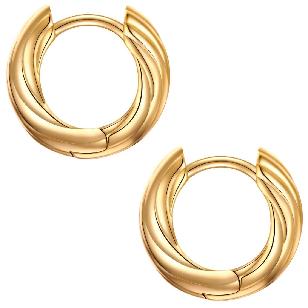 Rafaela Donata Creolen Sterling Silber gelbgold im Angebot